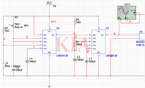 555報警器電路